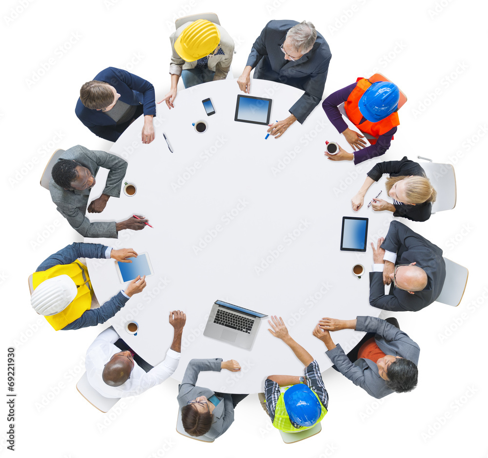 Poster group of business people in a meeting - Posters
