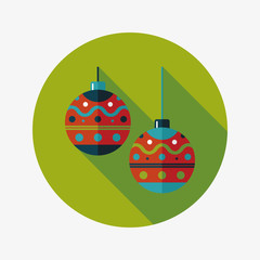 christmas ball flat icon with long shadow,eps10