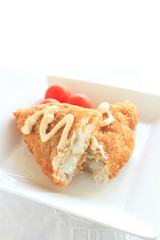 Fillet o fish deep fried with breadcrumbs