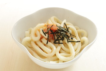 Japanese food, Mentaiko and Udon noodles