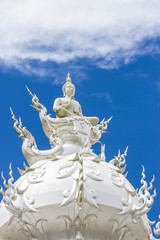 Fototapeta premium White buddha status, Rong Khun temple, Thailand