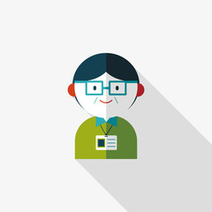 businessman flat icon with long shadow,eps10