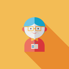 businessman flat icon with long shadow,eps10