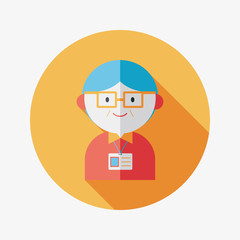 businessman flat icon with long shadow,eps10