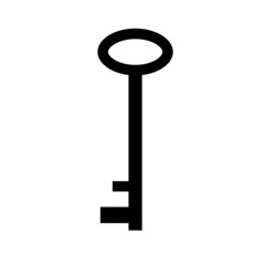 silhouette of key vector