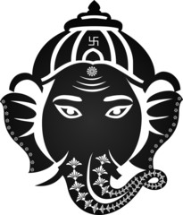 Indian god Ganesha, Ganesh idol - vector eps10