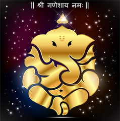 Indian god ganesha, Ganesh idol- vector eps10