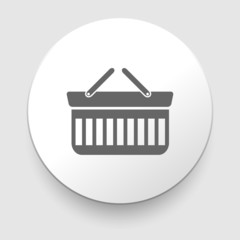 Shopping basket icon, vector illustration.