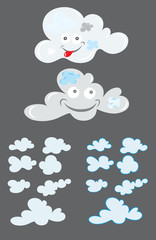Cloud cartoon, art vector picture