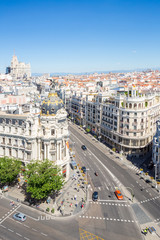 Fototapeta premium Gran Via Madrid Spain