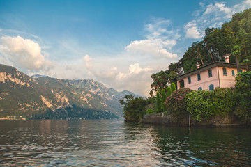 Fototapeta na wymiar House in Belaggio on Como lake
