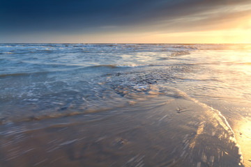 North sea coast at sunset