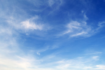 blue sky with clouds closeup