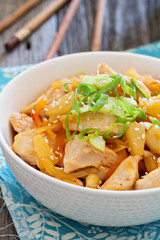 Chicken in sweet and sour sauce