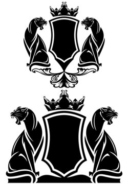 black panther coat of arms emblem