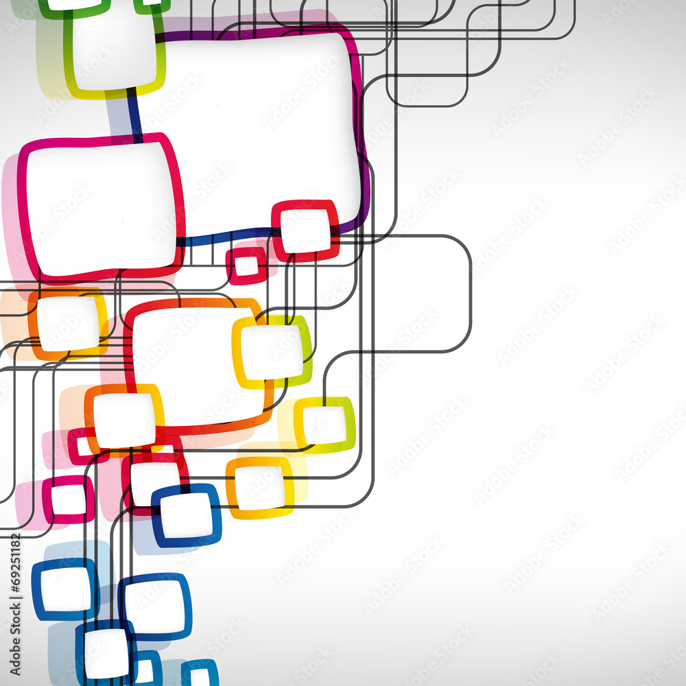 Poster Abstract background with rounded frames.