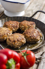 Frikadellen, Fleisch, Hack