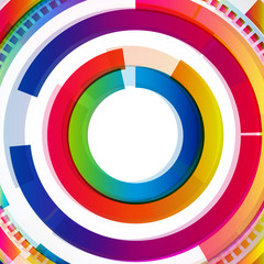 Abstract digital circles background