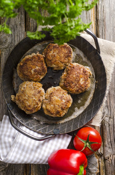 Frikadellen, Fleisch, Hack