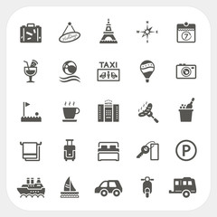 Travel and Hotel icons set