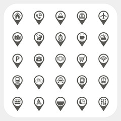 Map pointer and Location icons set