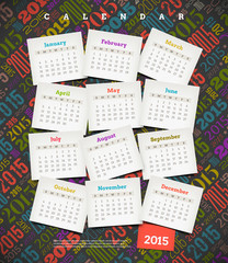 Vector illustration - Calendar 2015