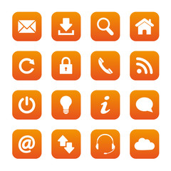 Orange web buttons