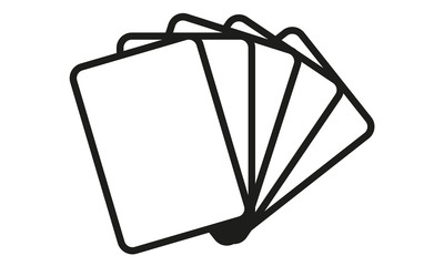 Kartenspiel Fünf Karten Leer