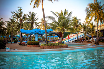 Water park with swimming pool in Bangkok