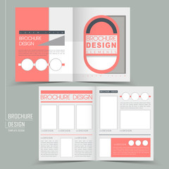 modern geometric style half-fold template brochure