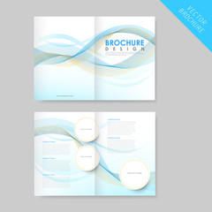 modern streamlined half-fold brochure template