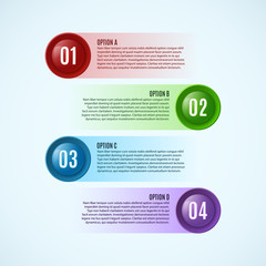 Glossy round infographic options