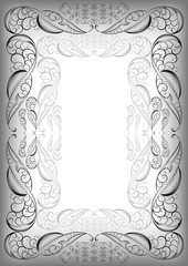 Abstract silver frame