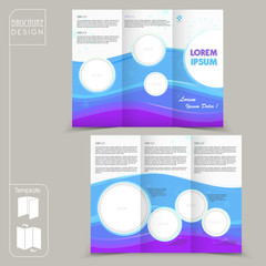 modern tri-fold template for business advertising brochure