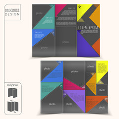 modern template for advertising concept brochure with geometric