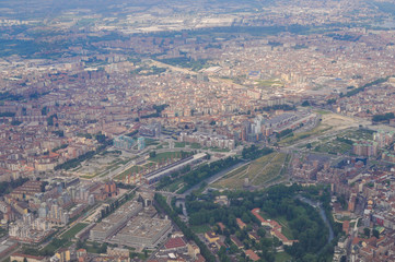 Aerial view of Turin