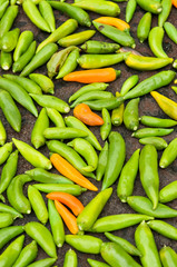 Chiles roasting