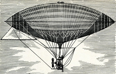 Electrically powered dirigible (Tissandier, 1883)