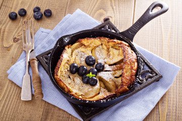 Baking with apple, sugar and cinnamon