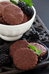 Chocolate cookies with coffee