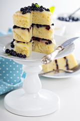 Lemon blueberry layer cake