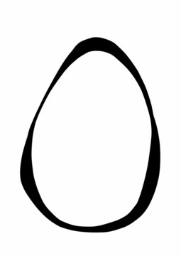 recommend clip art: Stylized doodle blank simple easter egg