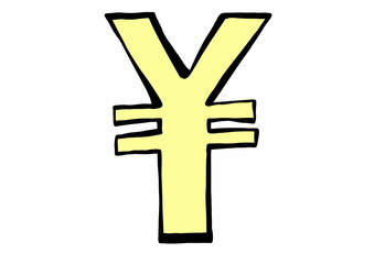 doodle symbol  currency yen
