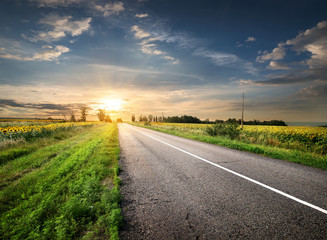 Asphalted highway