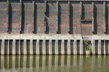 Old quay on warta river