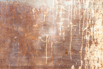 Rusty texture with dripping paint