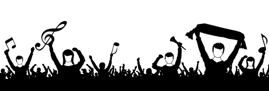 Menschen Silhouette Singen