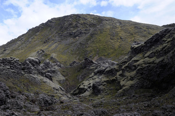Fototapeta na wymiar cratère volcan Laki