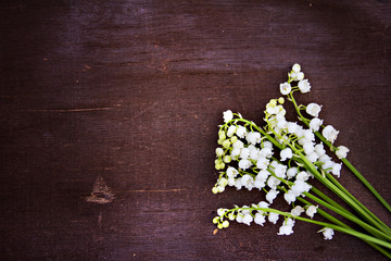Lily of the valley on a board