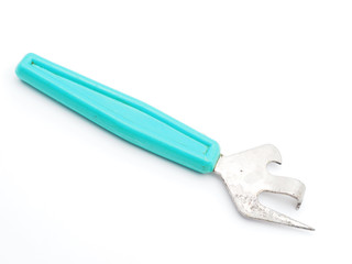 opener for canned food on a white background